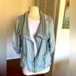 XCVI Soft Blue Utility Jacket, perfect for golf, tennis, or cruising